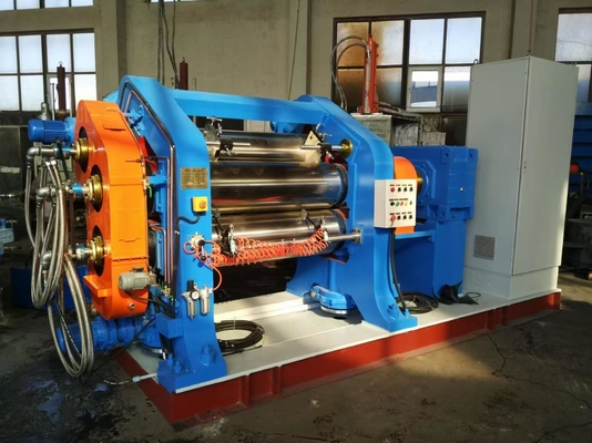 comprare 200 gradi di controllo di precisione elettrico 3 rotolo gomma calandino macchina per la produzione di lamiere di gomma online manufacture