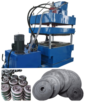 comprare 4.0MN Clamping Force Rubber Barbell Plate Hot Press Vulcanizing Machine Rubber Dumbbell Making Machine online manufacture