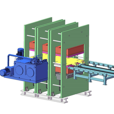 comprare La macchina di vulcanizzazione piatta con strisce di sigillamento in gomma per scambiatori di calore - doppio strato di lavoro - presa a caldo manuale per l'ingresso e l'uscita dello stampo online manufacture