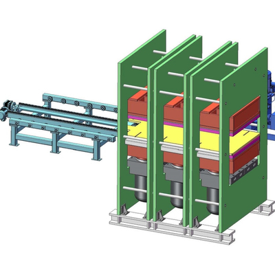 comprare Apparecchiature per la fabbricazione di cuscinetti antiscivolo in gomma - Macchina di vulcanizzazione piatta a pressione di 500 tonnellate - Macchina di stampaggio a caldo automatica di gomma a telaio online manufacture