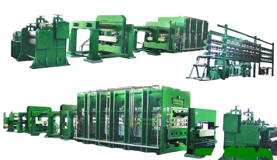 Cintura di controllo PLC macchina di vulcanizzazione 800T Pressa idraulica per lo stampaggio della gomma