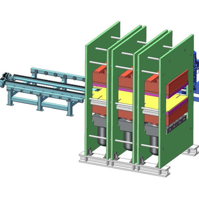 Buon prezzo Apparecchiature per la fabbricazione di cuscinetti antiscivolo in gomma - Macchina di vulcanizzazione piatta a pressione di 500 tonnellate - Macchina di stampaggio a caldo automatica di gomma a telaio in linea