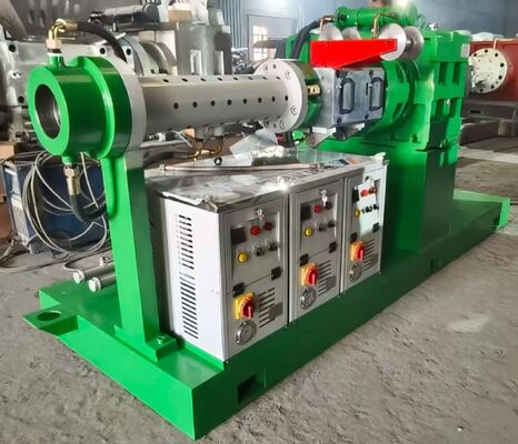 Qualità 120 mm di diametro a vite Macchina di estrussione di gomma a canna a pin di alimentazione a freddo con capacità di produzione di 60-150 kg/ora Fabbrica
