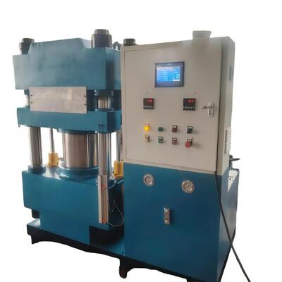 Qualità Macchina di vulcanizzazione piatta a base di acciaio fuso da 100 tonnellate - Macchina di stampaggio a pressione calda per suole di scarpe di gomma - Tipo a quattro colonne con due strati di lavoro Fabbrica